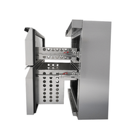 Koelkast tafelmodel RVS | 2 laden | 101 liter | 600 × 605 × 810 mm