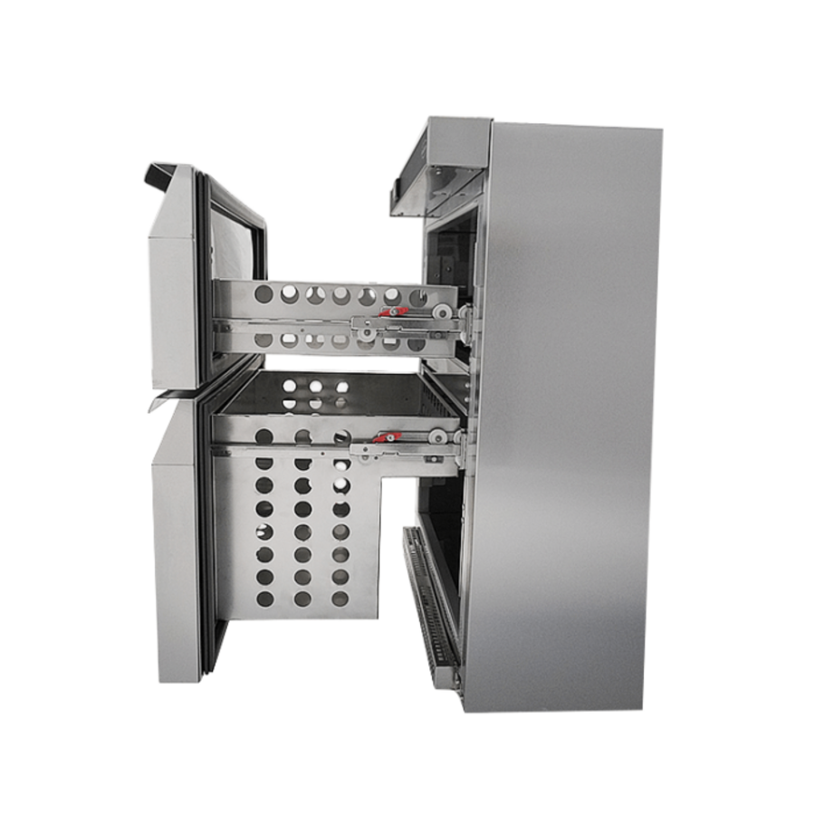 Tischkühlschrank aus Edelstahl | 2 Schubladen | 101 Liter | 600 × 605 × 810 mm