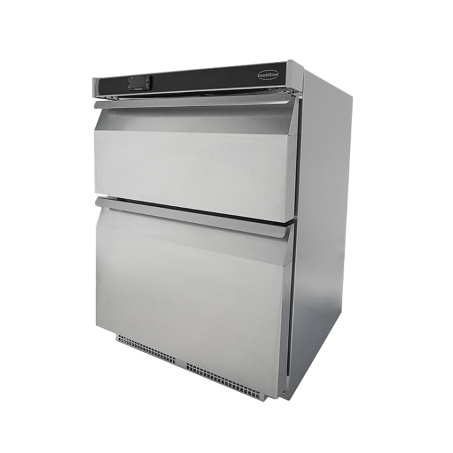 Stainless Steel Tabletop Refrigerator | 2 drawers | 101 liters | 600 × 605 × 810 mm