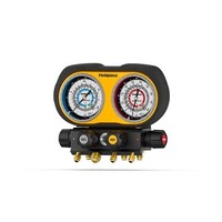 Analoge 4-weg manifold | R134a/R407C/R404A/R448A | Drukbereik tot 55 bar | GS434C / FPI-0131-000
