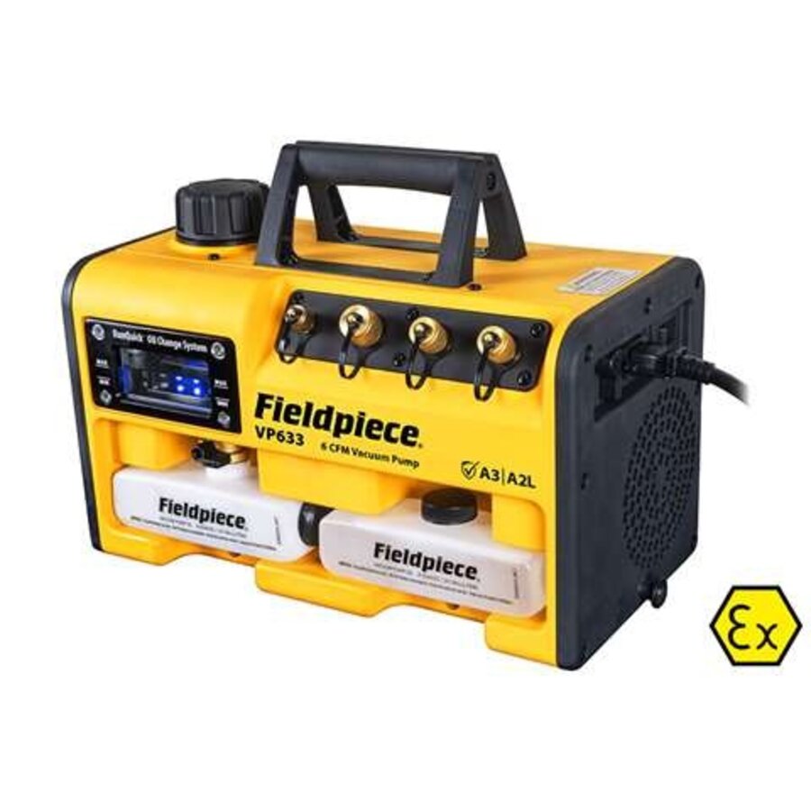 Vacuümpomp 6 CFM | 170 l/min | ATEX-geclassificeerd | 15 micron | 406 × 201 × 296 mm | FPI-2610-000