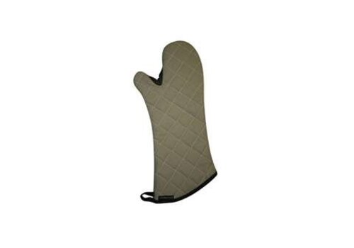  HorecaTraders Oven mitt | Flame retardant | Cotton | Beige | 33cm | Up to +232°C 