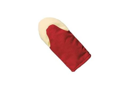  HorecaTraders Manique de cuisine résistante à la chaleur | 381 mm | Nomex et Kevlar | Jusqu'à +537 °C | Rouge/jaune | Lavable en machine 