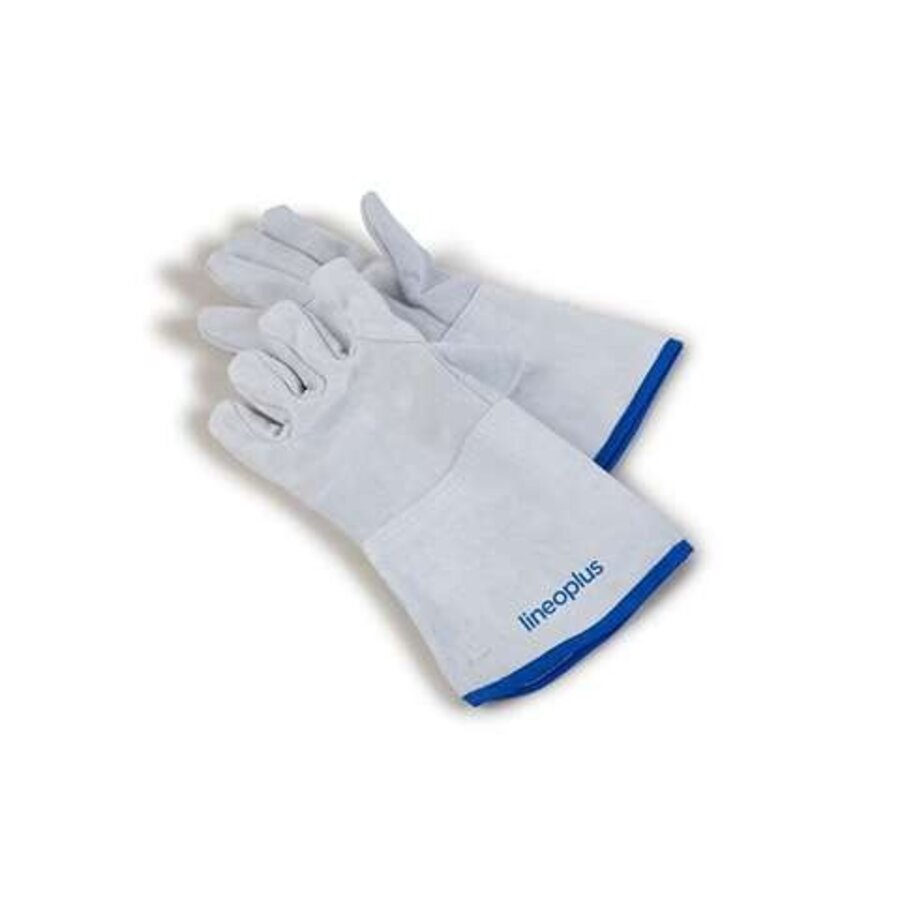 Ovenhandschoenen | Leder | 360 mm | Hittebestendig tot 300°C | Witgrijs