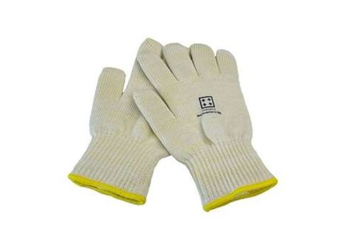  HorecaTraders Gants de cuisine résistants à la chaleur | Coton, Nomex et Kevlar | Jusqu'à 350 °C | Taille 10 | Couleur sable 