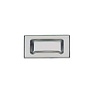 HorecaTraders Stainless Steel Recessed Handle – 12 x 6.2 cm – Beveled Frame Edge – Screw Fixing