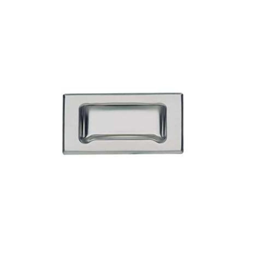 Edelstahl-Einbaugriff – 12 x 6,2 cm – Abgeschrägte Rahmenkante – Schraubbefestigung