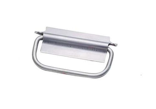  HorecaTraders Poignée en acier inoxydable – 8,9 cm – AISI 304 – Plaque de montage droite 