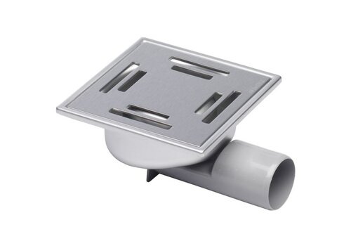  HorecaTraders Compact floor drain | 147 × 147 mm | Stainless Steel 304 | 0.50–0.70 l/s 