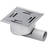 HorecaTraders Compact floor drain | 147 × 147 mm | Stainless Steel 304 | 0.50–0.70 l/s | 80 mm deep