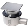 HorecaTraders Airtight sealable floor drain | 145 × 145 mm | Stainless Steel 304 | Installation depth 156–200 mm