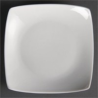 Quadratischer weißer Servierteller (Stück 12)