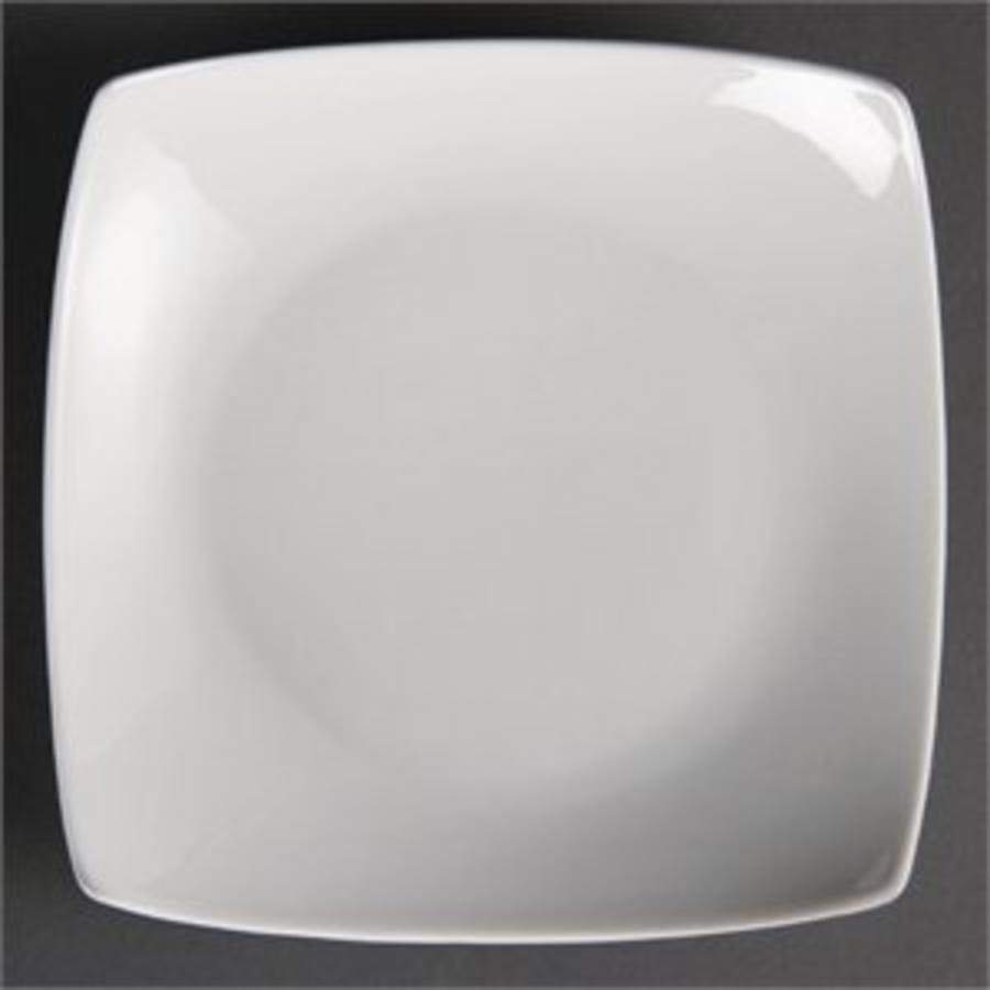 Square white serving plate (12 pieces)