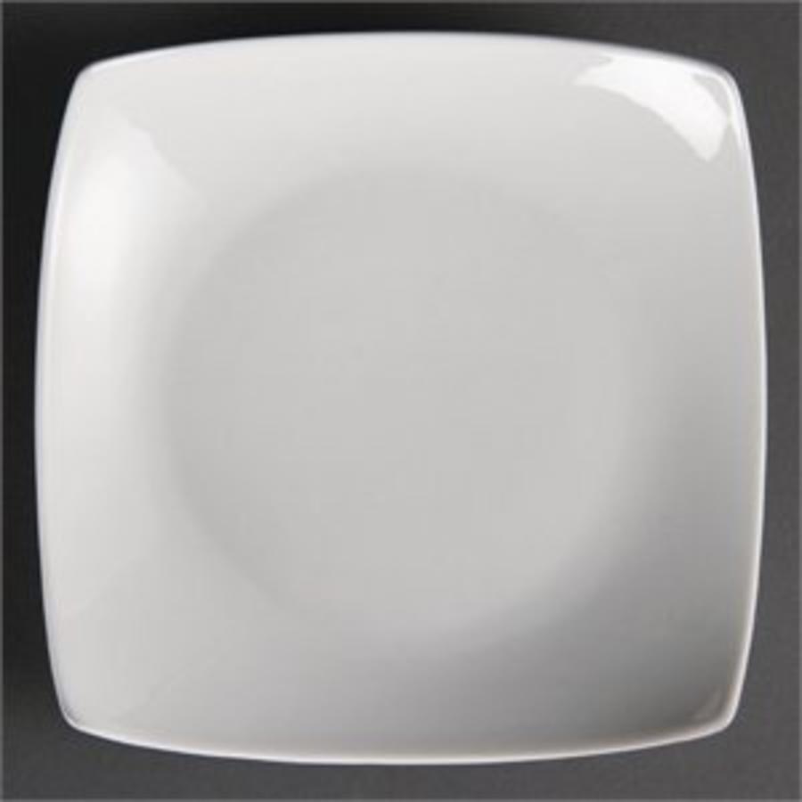 Square white serving plate (piece 12)