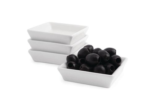  Olympia Plat à olives en porcelaine blanche | 12 pièces 