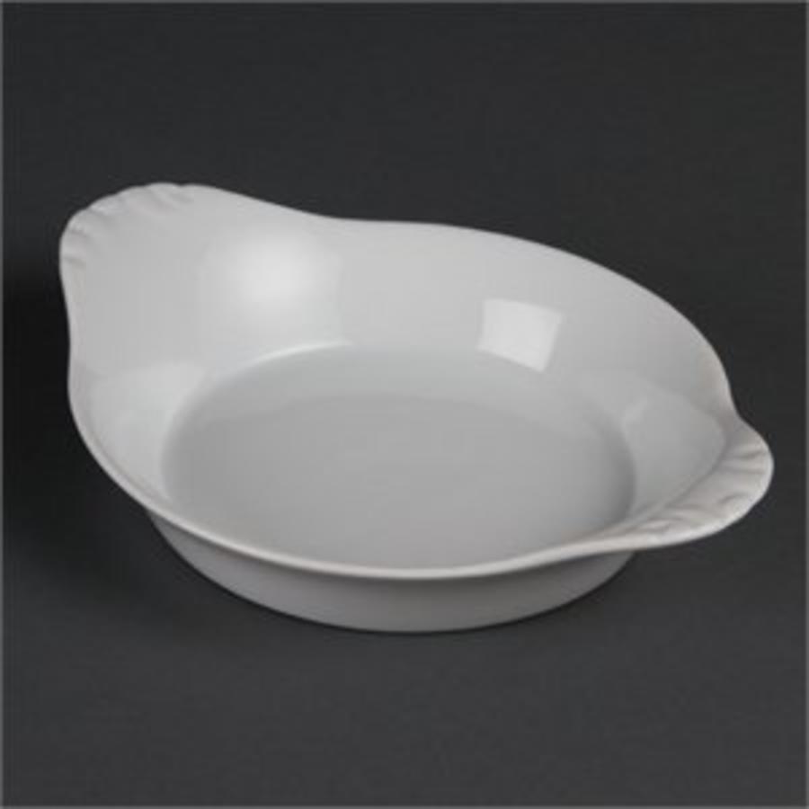 Plat à gratin rond en porcelaine | pièces 6