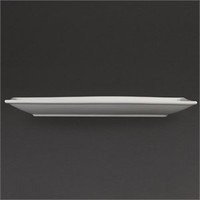 Plat de service plat en porcelaine | 2 pièces