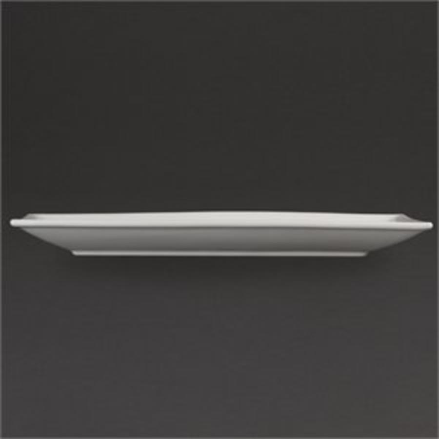Plat de service plat en porcelaine | 2 pièces