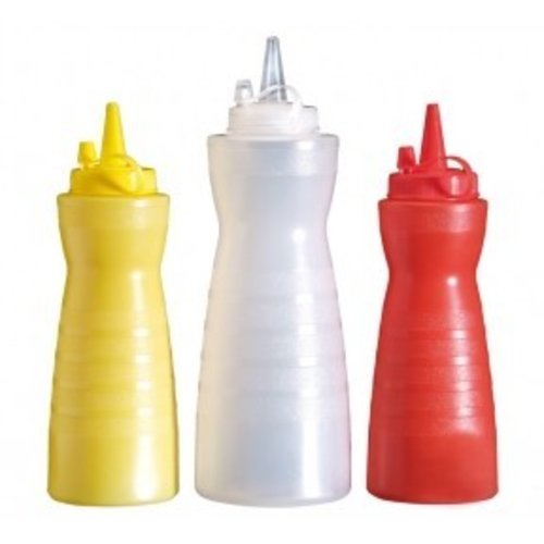  APS Bouteille à sauce souple Ø7x21 cm | 3 couleurs | Par 5 pièces 