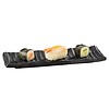 APS Assiette à Sushi Mélamine Noire | 24x8x2cm