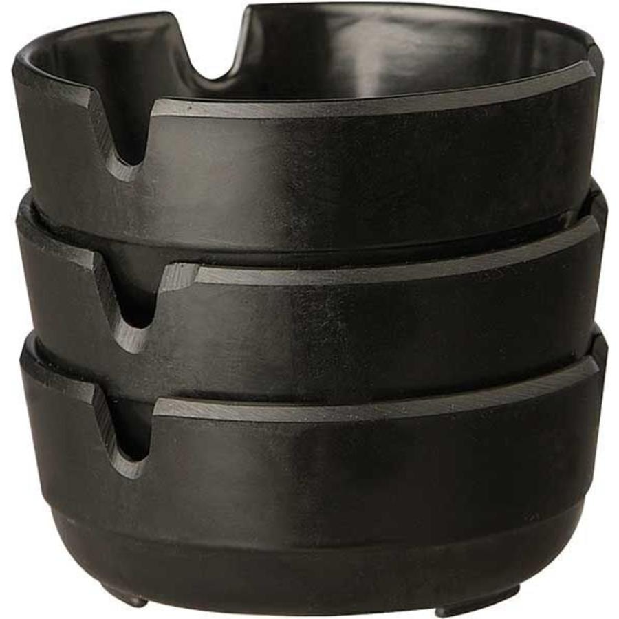 Aschenbecher | 3er Set | schwarz | Ø7,8x(H)3cm