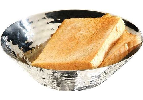  APS Bread & Fruit Bowl Hammered Effect Stainless Steel Ø16x5cm 