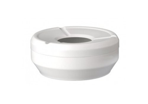  APS Cendrier rond blanc | Empilable | Ø12x4,3cm 