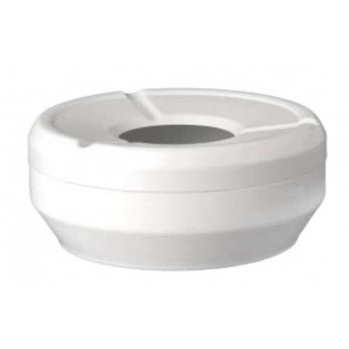  APS Cendrier rond blanc | Empilable | Ø12x4,3cm 