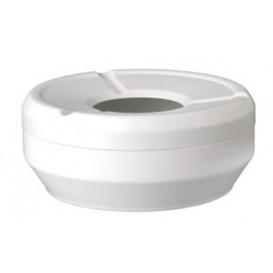 Cendriers ronds blancs empilables Ø12x4,3cm