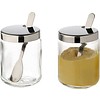 Glass sauce jars with stainless steel lid