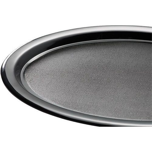  APS Assiettes de service en mélamine noire | 29x22x1,5cm 