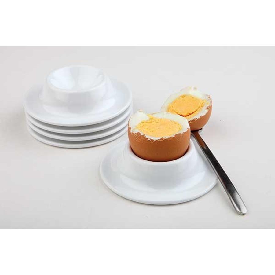 Porte-œufs de luxe en mélamine blanche Ø8,5x2cm (4 pièces)