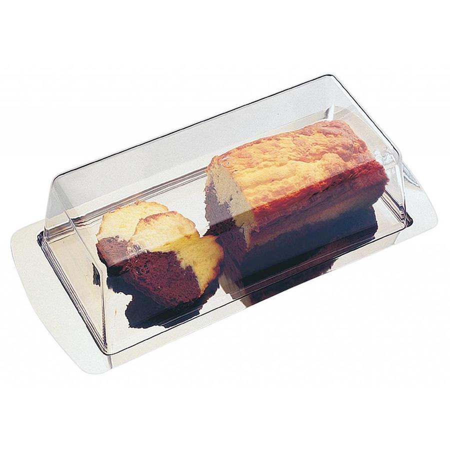 Plat à gâteau en acier inoxydable 37x16x10 cm