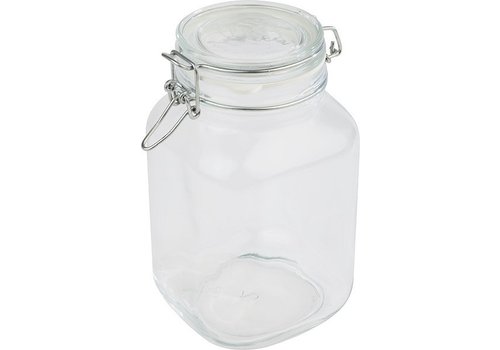  APS Bocal de conservation en verre avec fermeture à clip, 2 l 