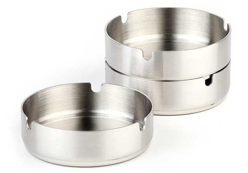  APS Round Ashtray Stainless Steel | Ø8cm 