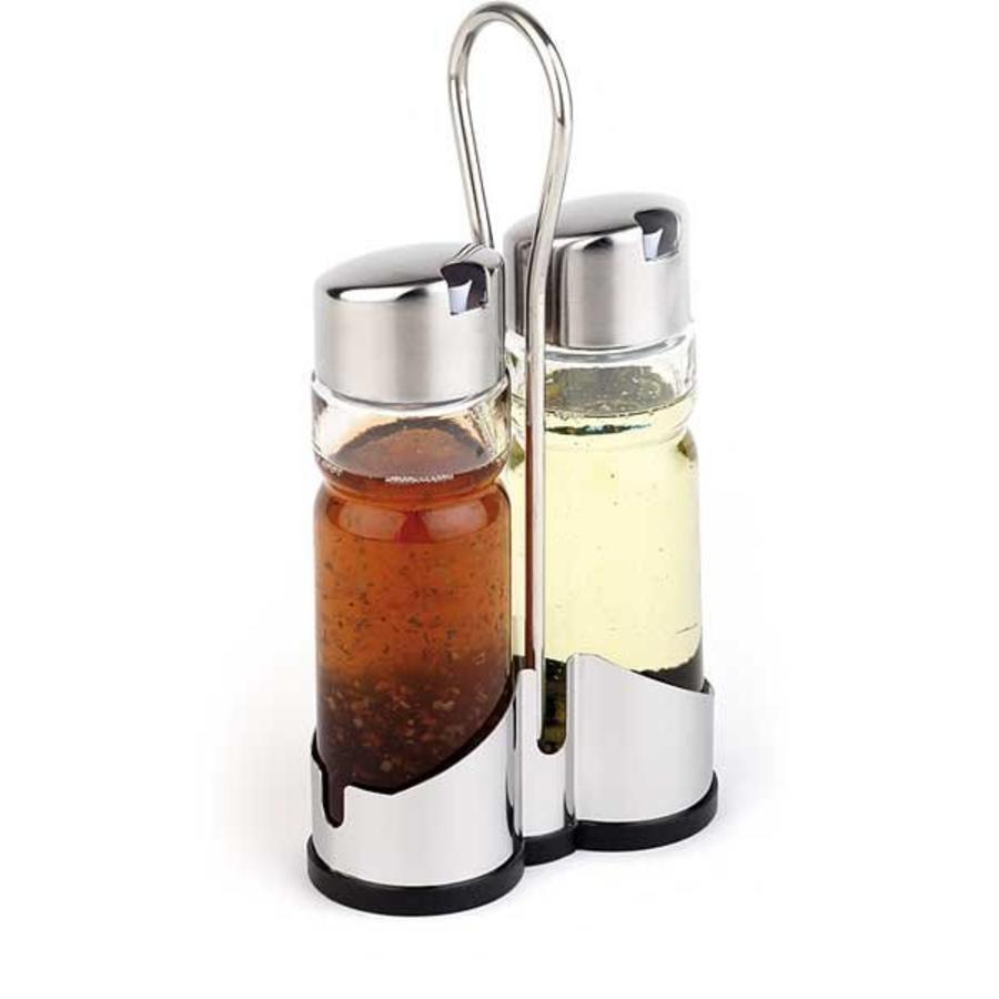 Vinegar and Oil Menage | with stainless steel lid