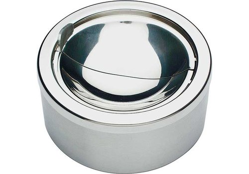  APS Cendrier rond en acier inoxydable | Ø12cm 