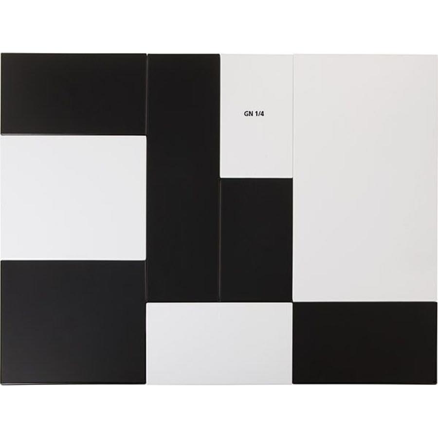 Plateau de service en mélamine blanc 26,5x16,2x1,5cm