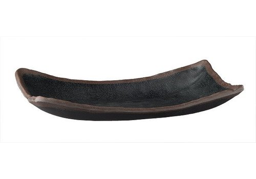  APS Plat de service Mélamine Noir | 27x17cm 