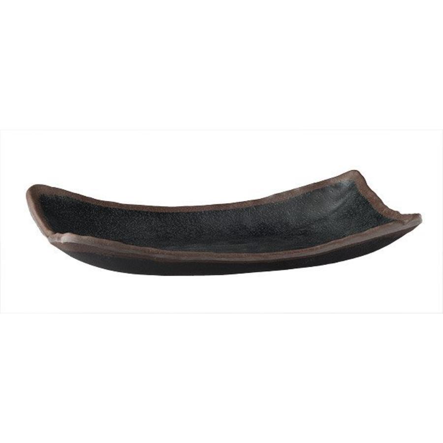 Servierplatte Melamin Schwarz | 27x17cm