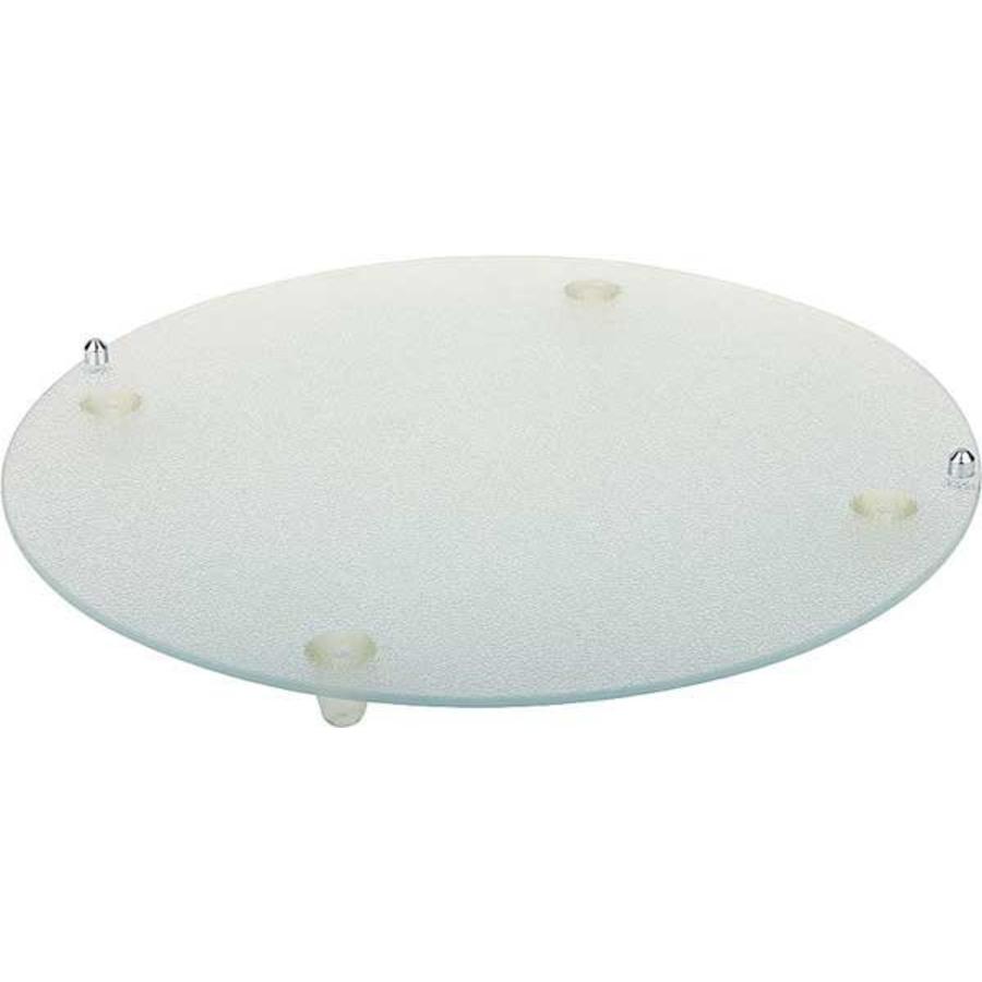 Plateau de service en verre antidérapant et résistant aux rayures Ø 38 cm
