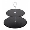 APS Pastry Etageres Slate | 2 Tiers