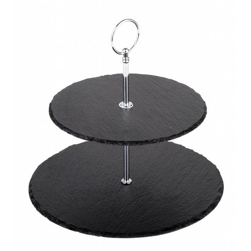 APS Pastry Etageres Slate | 2 Tiers 