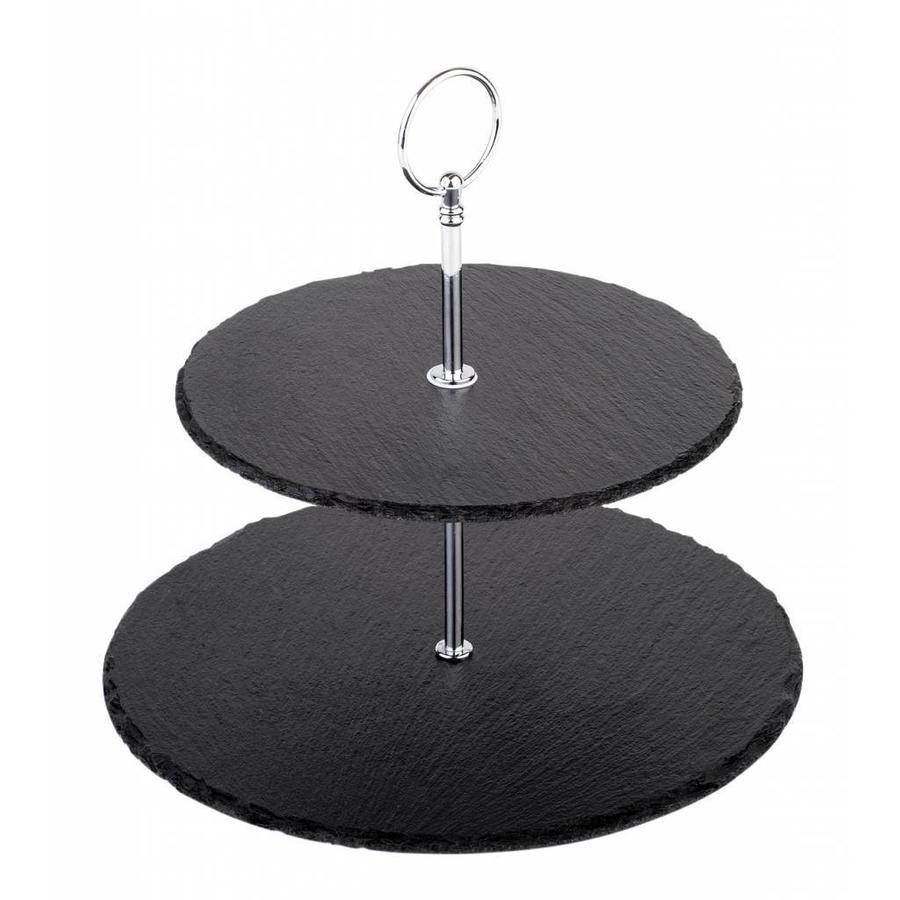 Pastry Etageres Slate | 2 Tiers