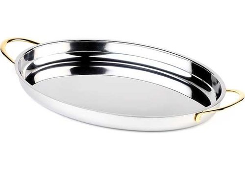  APS Plats de service de luxe en acier inoxydable 26,5x19,5x3,5 cm 