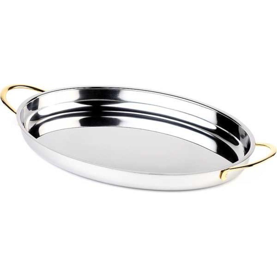 Plats de service de luxe en acier inoxydable 26,5x19,5x3,5 cm