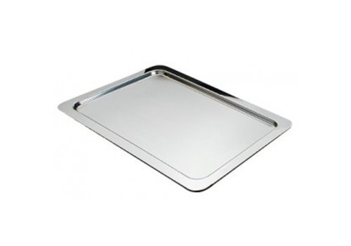  APS Plat de service rectangulaire en acier inoxydable 32,5 x 26,5 cm 