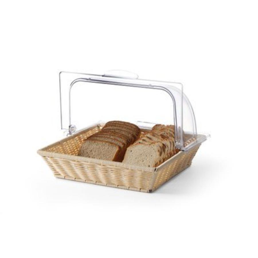 Corbeille à pain avec couvercle en polycarbonate