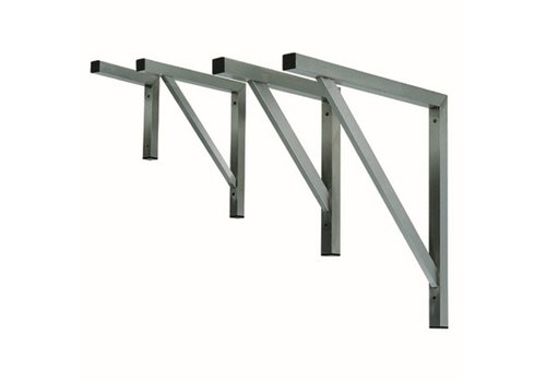  HorecaTraders Support d'étagère industriel en acier inoxydable 425x425 mm 