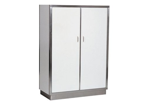  HorecaTraders Stainless steel catering porcelain china cabinet 190 cm 